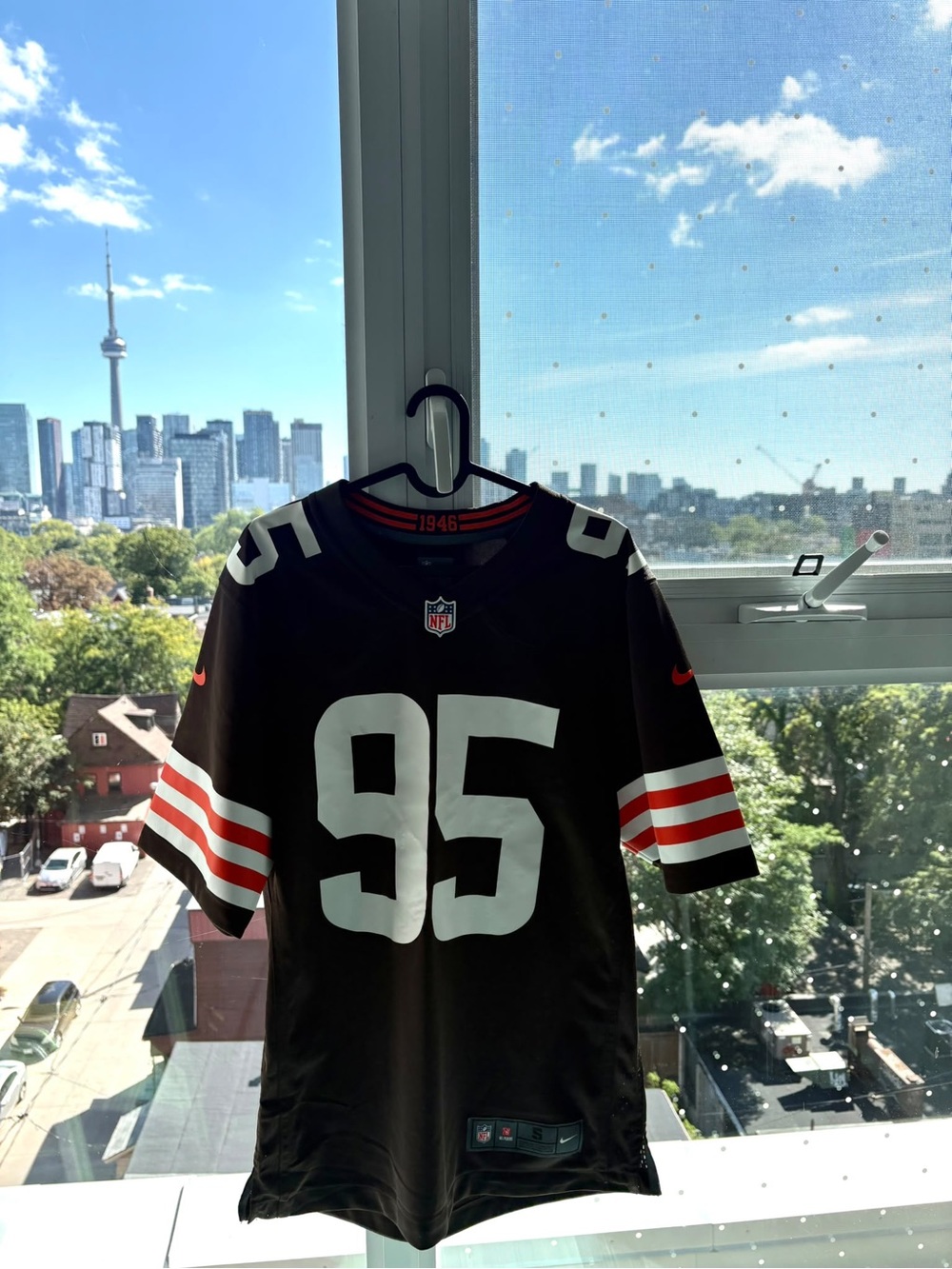 Men's NFL Team Black #95 Myles Garret Clevland Browns Football Jersey